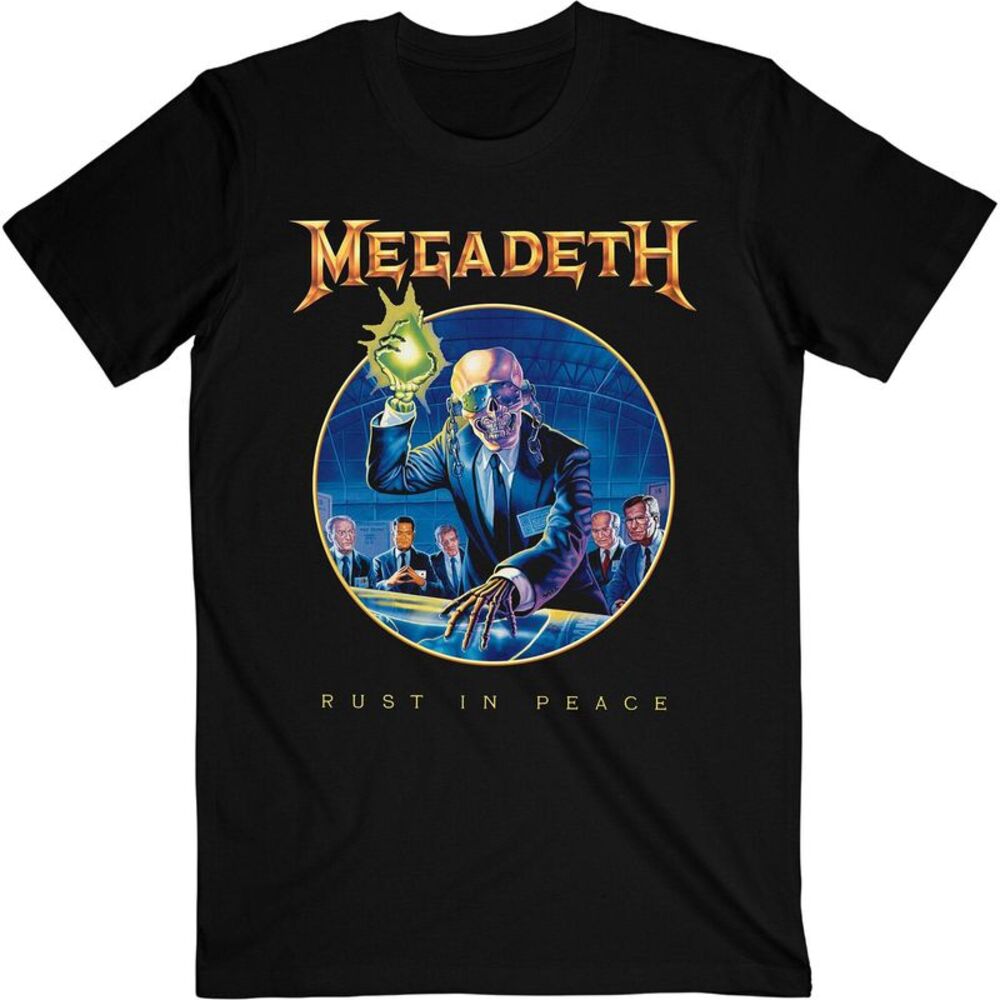 Megadeth Unisex Adult Rust In Peace Anniversary T-Shirt / Black